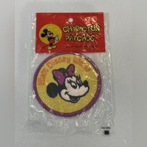 NEW Vintage  Disney World Minnie Mouse Character Patch 1980's